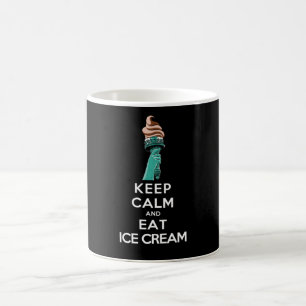 behålla lugn och ät glass kaffemugg