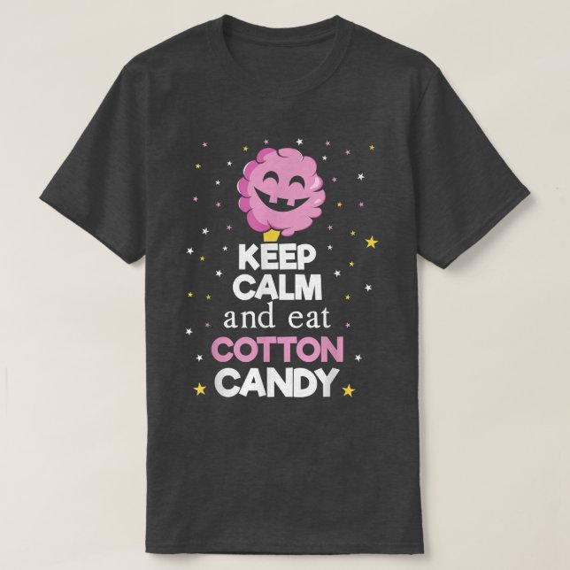Behålla lugn och äta bomullskandy Lazy Hal Lazy La T Shirt (Design framsida)