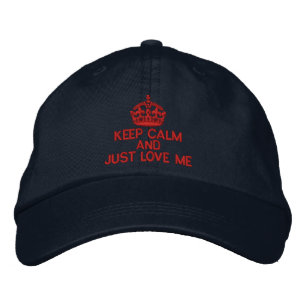 Behålla Lugn och bara Kärlek mig Broderad Keps
