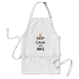 Behålla Lugn och BBQ Funny Cute Cooking Apron Förkläde