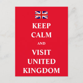 Behålla lugn och besök Förenade kungariket Vykort