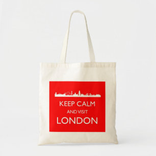 Behålla Lugn och besök London Tote Bag Tygkasse