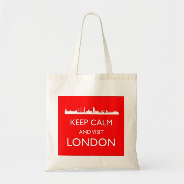 Behålla Lugn och besök London Tote Bag Tygkasse (Framsidan)