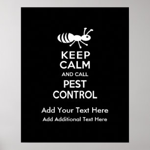 Behålla Lugn- och call Pest Control Exterminal Poster