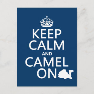 Behålla Lugn och Camel On (alla färger) Vykort
