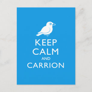 Behålla Lugn och Carrion (kråka) Vykort