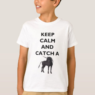Behålla Lugn och Catch Unicorn Kids' Hanes T-Shirt