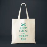 Behålla Lugn och Craft On Tote Bag Tygkasse<br><div class="desc">Behålla Lugn och Craft On-serie efter WRKDesigns.</div>