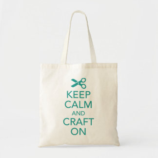 Behålla Lugn och Craft On Tote Bag Tygkasse