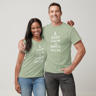 Behålla Lugn och Dance Salsa T-shirt