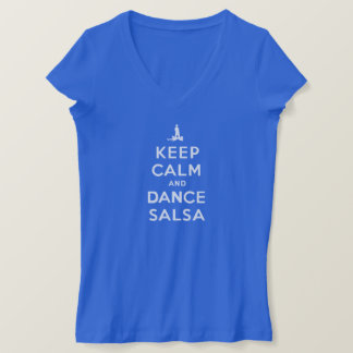 Behålla Lugn och Dance Salsa T-shirt