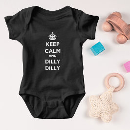 Behålla Lugn och Dilly Baby Jersey Bodykostym Tee