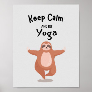 Behålla Lugn och Do Yoga Funny Poster