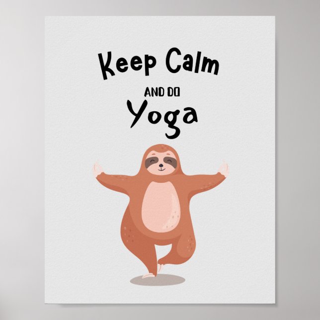 Behålla Lugn och Do Yoga Funny Poster (Framsidan)