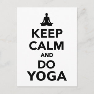 Behålla lugn och do Yoga Vykort
