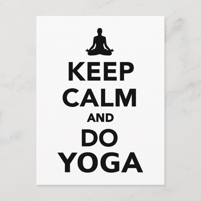 Behålla lugn och do Yoga Vykort (Framsida)