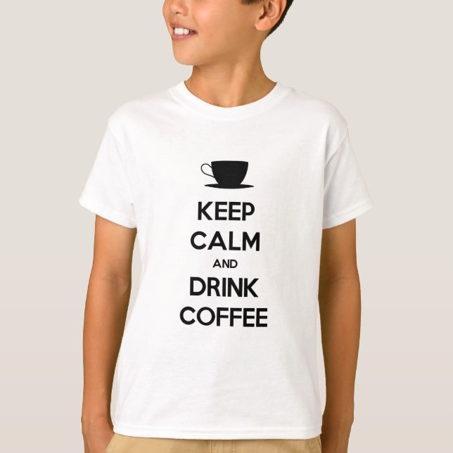 Behålla Lugn och Drag kaffe Tröja (Framsida)