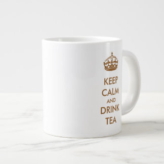 Behålla Lugn och Drink Tea Brown Natural Kraft Pap Jumbo Mugg