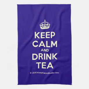 Behålla Lugn och Drink Tea Kökshandduk