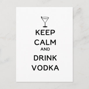 Behålla Lugn och Drink Vodka Vykort