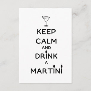 Behålla Lugn och dryck A Martini Inbjudningar