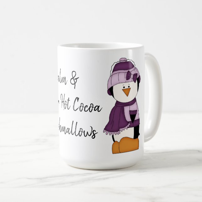 Behålla Lugn och dryck din Hett kakao - Penguin Kaffemugg (Framsida höger)
