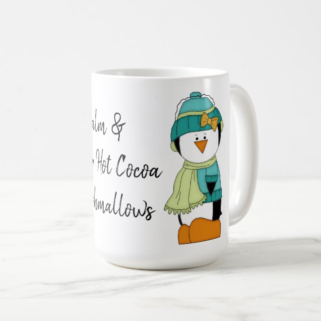 Behålla Lugn och dryck din Hett kakao - Penguin Kaffemugg (Framsida höger)