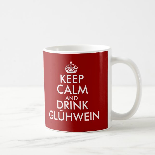 Behålla lugn och dryck Glühwein jul mugg (Höger)