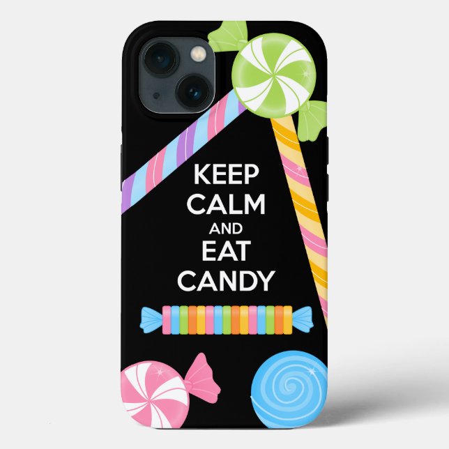 Behålla Lugn och Eat Candy Phone Case (Baksida)