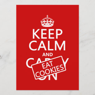 Behålla Lugn och eat Cookies Inbjudningar