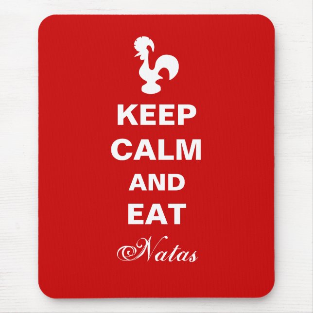 Behålla Lugn och Eat Natas Mousepad. Musmatta (Framsidan)
