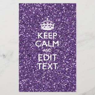 Behålla Lugn och få din textglor Mauve Flygblad