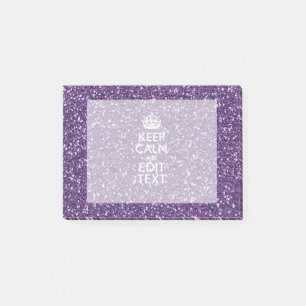 Behålla Lugn och få din textglor Mauve Post-it Block