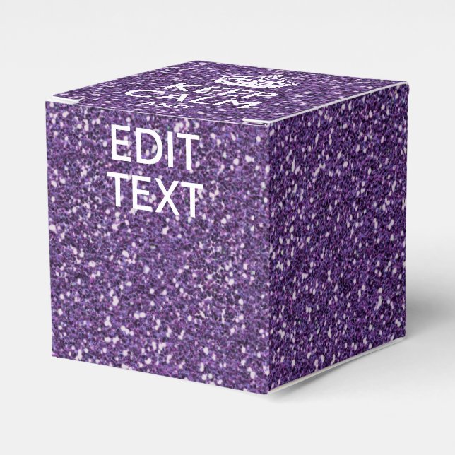 Behålla Lugn och få din textglor Mauve Presentaskar (Framsidan Sidan)