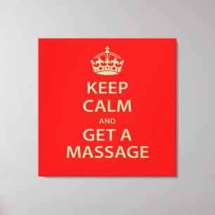 Behålla Lugn och få massage Canvastryck