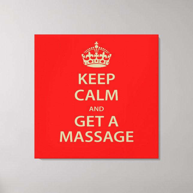 Behålla Lugn och få massage Canvastryck (Framsida)