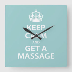 Behålla Lugn och få massage Fyrkantig Klocka