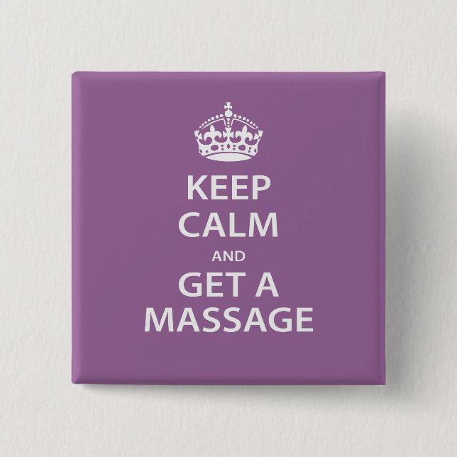Behålla Lugn och få massage Knapp (Framsida)