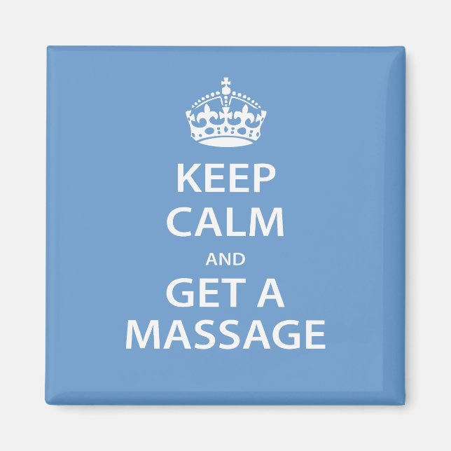 Behålla Lugn och få massage Magnet (Framsidan)