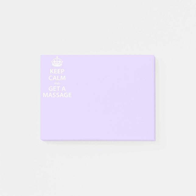 Behålla Lugn och få massage Post-it Block (Framsida)
