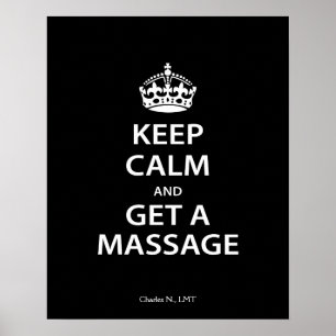 Behålla Lugn och få massage Poster