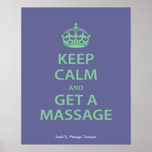 Behålla Lugn och få massage Poster
