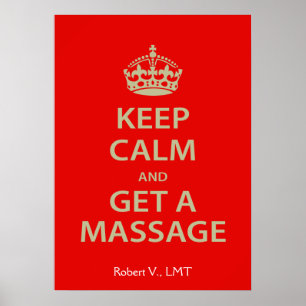 Behålla Lugn och få massage Poster