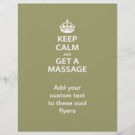 Behålla Lugn och få massage Reklamblad