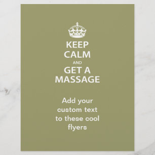 Behålla Lugn och få massage Reklamblad
