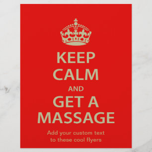 Behålla Lugn och få massage Reklamblad