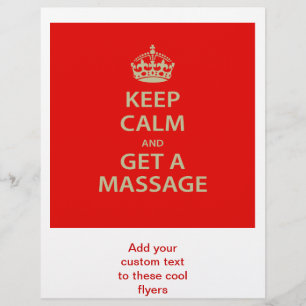 Behålla Lugn och få massage Reklamblad