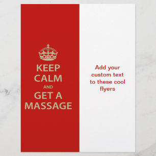Behålla Lugn och få massage Reklamblad