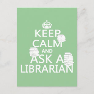 Behålla Lugn och fråga ett bibliotek Vykort
