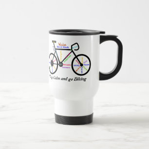 Behålla Lugn och gå till Biking, med Motivational Resemugg